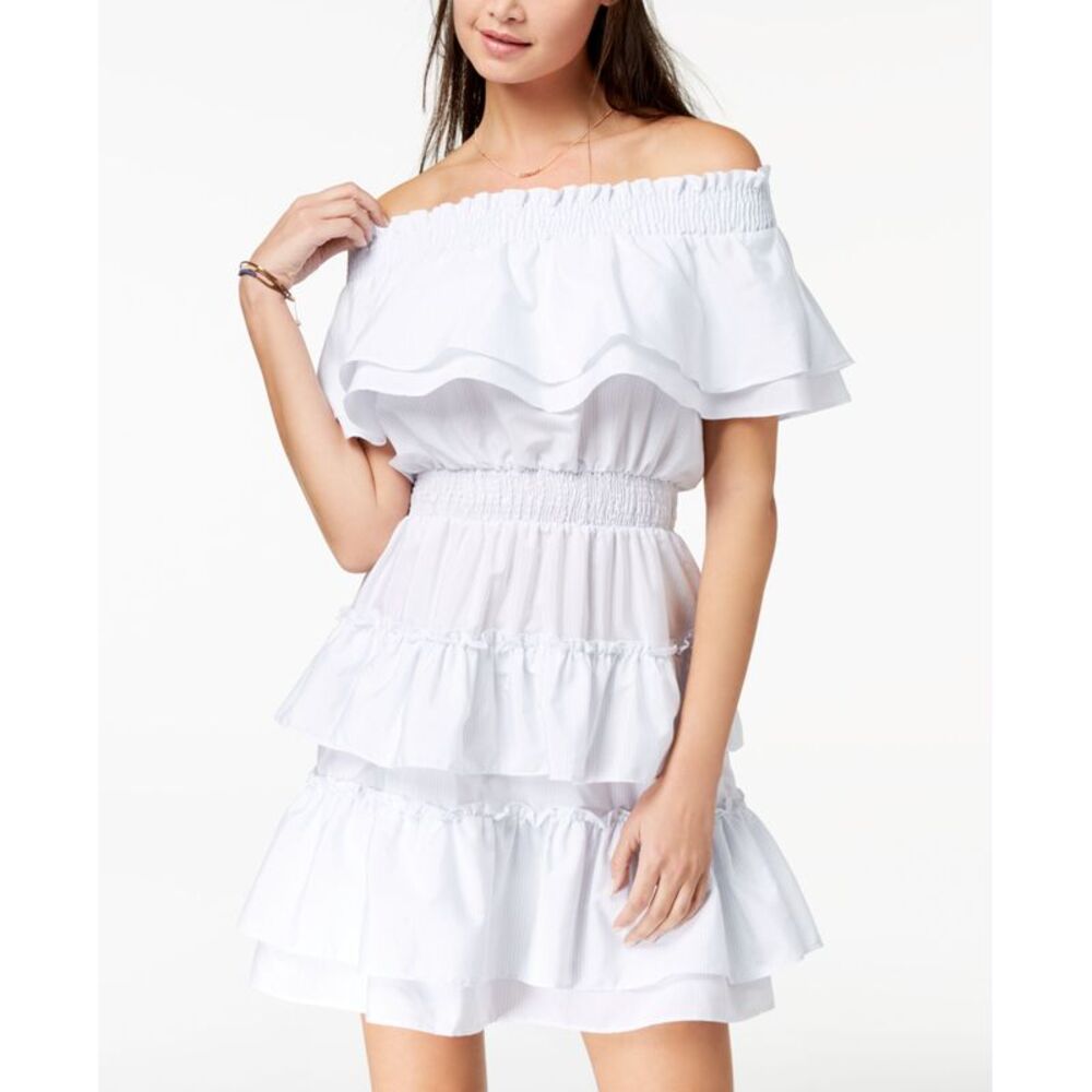 The Edit By Seventeen Juniors Off The Shoulder Fit Flare Dress